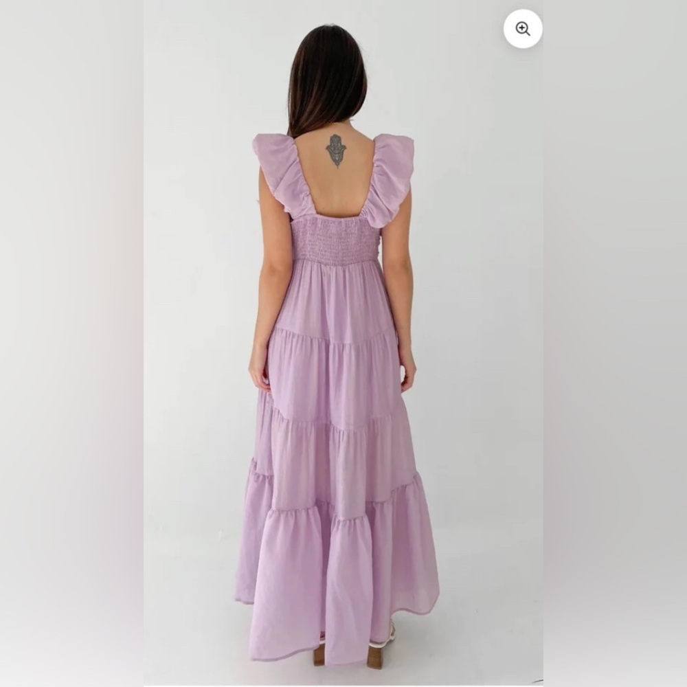 Mable Lavender flowy maxi dress size M - Picture 2 of 7